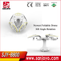 O mais recente drone dobrável de forma única Flying Egg Quadcopter RC com câmera wi-fi FPV 0.3MP 360 Ângulo Rotação Altitude Hold SJY-B800